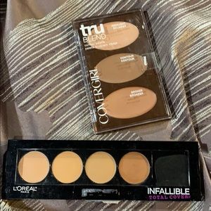 bundle of contour + concealer palettes